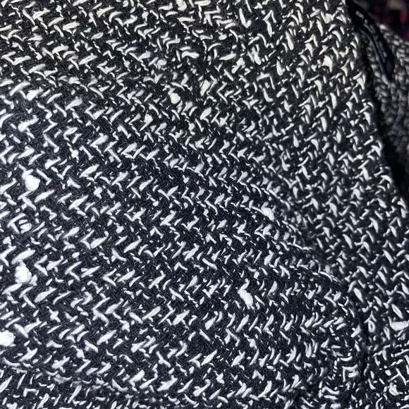 Zara Twill Wide Leg Trouser Pants Large High Rise Work Wear Neutral Black White - Picture 7 of 7